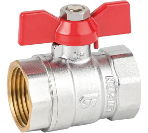 Light ball valve (red butterfly handle)
